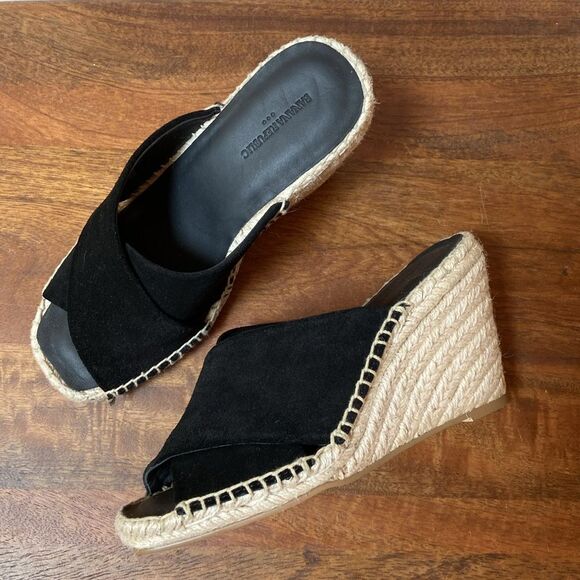 Banana Republic Black Wedge Square Toe Espadrilles - Picture 8 of 8